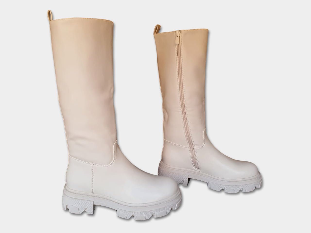 White Chunky Boots